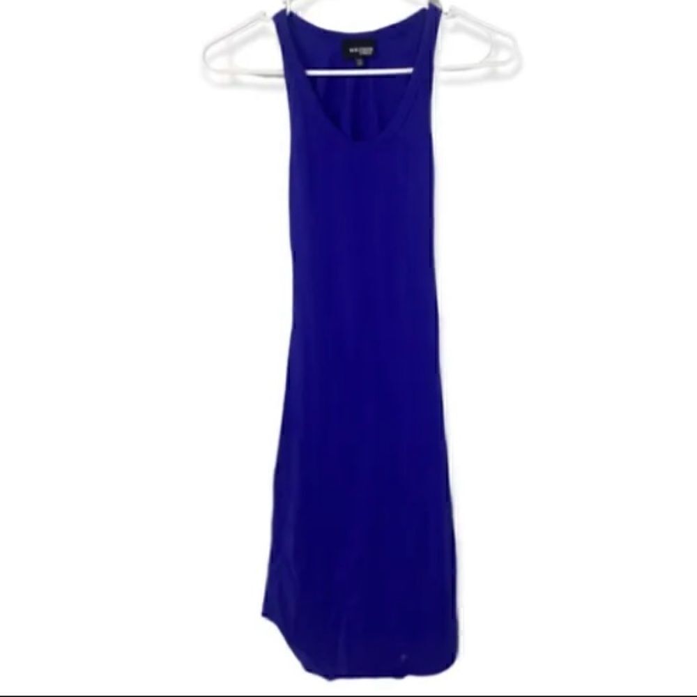 Aritzia Wilfred free BodyCon blue open back dress fitted casual dress